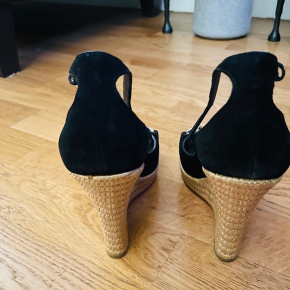 Gucci horsebit suede open toe wedges - Picture 2 of 5